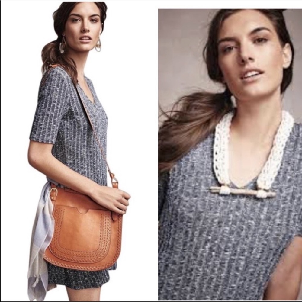 Anthropologie Dolan Left Coast Collection Gray Knit Ribbed Swing Dress Size XS - Picture 7 of 14